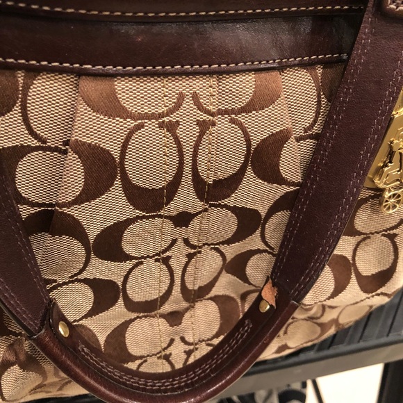 Coach Dark Brown and Tan Bag - Picture 3 of 5